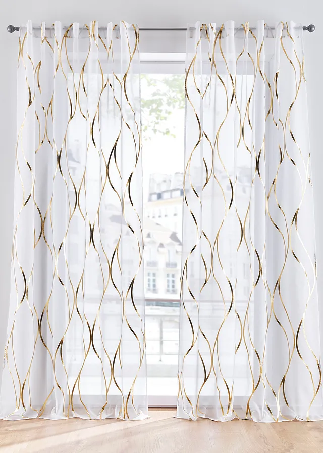 Záclona s ligotavou potlačou (1ks v balení) Záclona s ligotavou potlačou (1ks v balení)