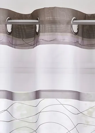 Záclona s recyklovaným polyesterem (1 ks v balení) • hnědošedá • bonprix obchod