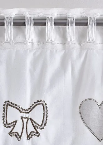 Rideau coton avec embrasse (1 pce) • taupe • Boutique bonprix