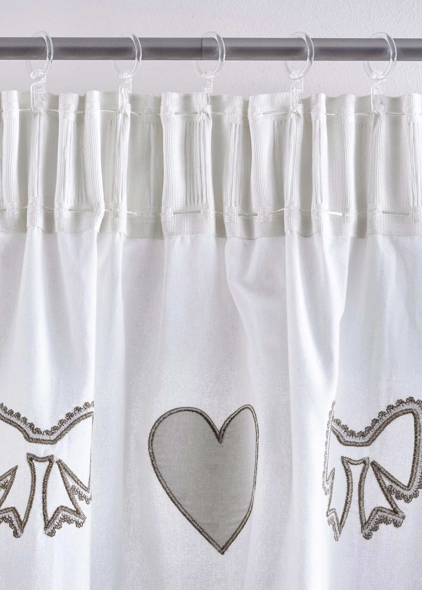 Rideau coton avec embrasse (1 pce) • taupe • Boutique bonprix