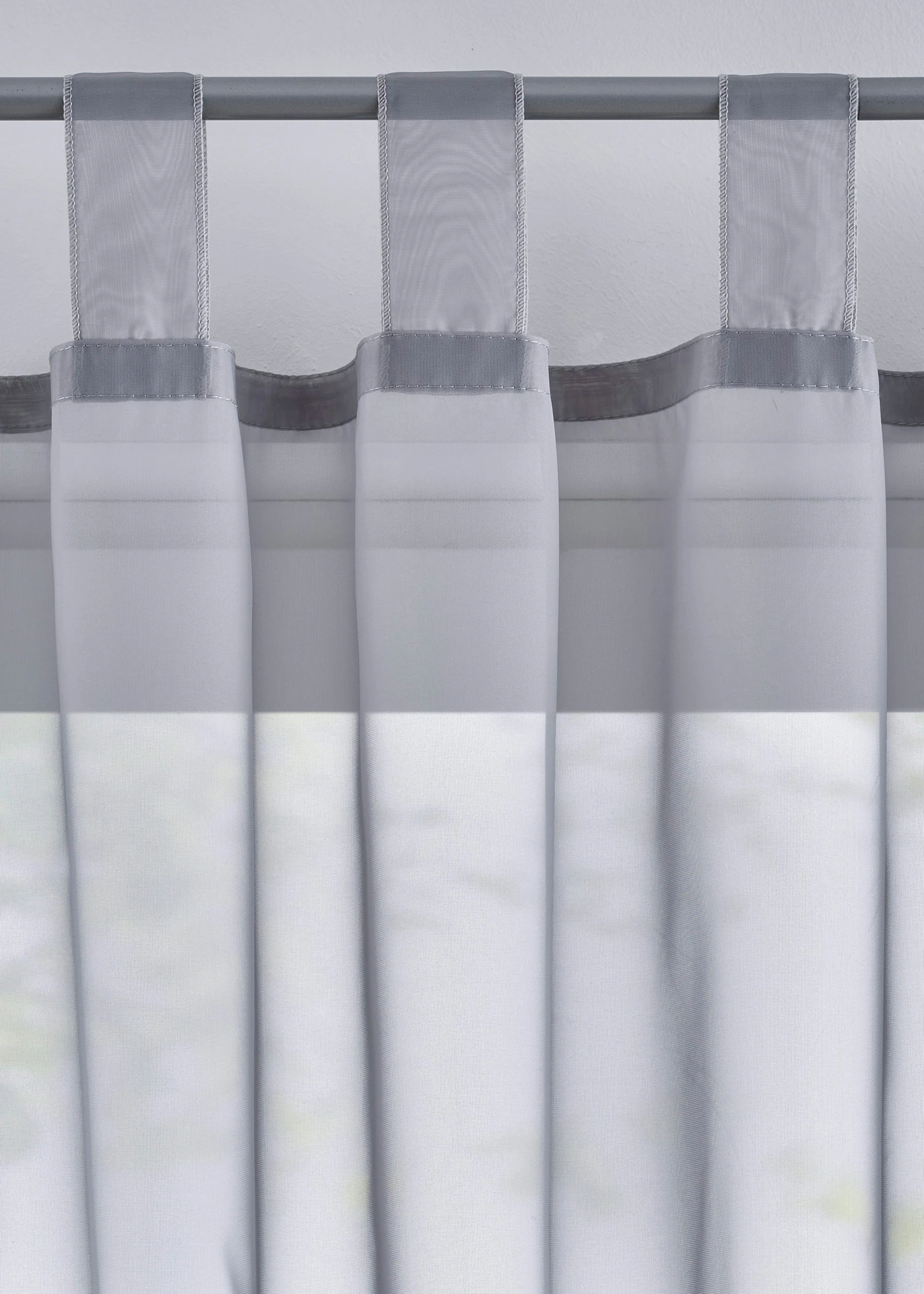 Gordijn van lichte voile (2 stuks) • zilvergrijs • bonprix online shop