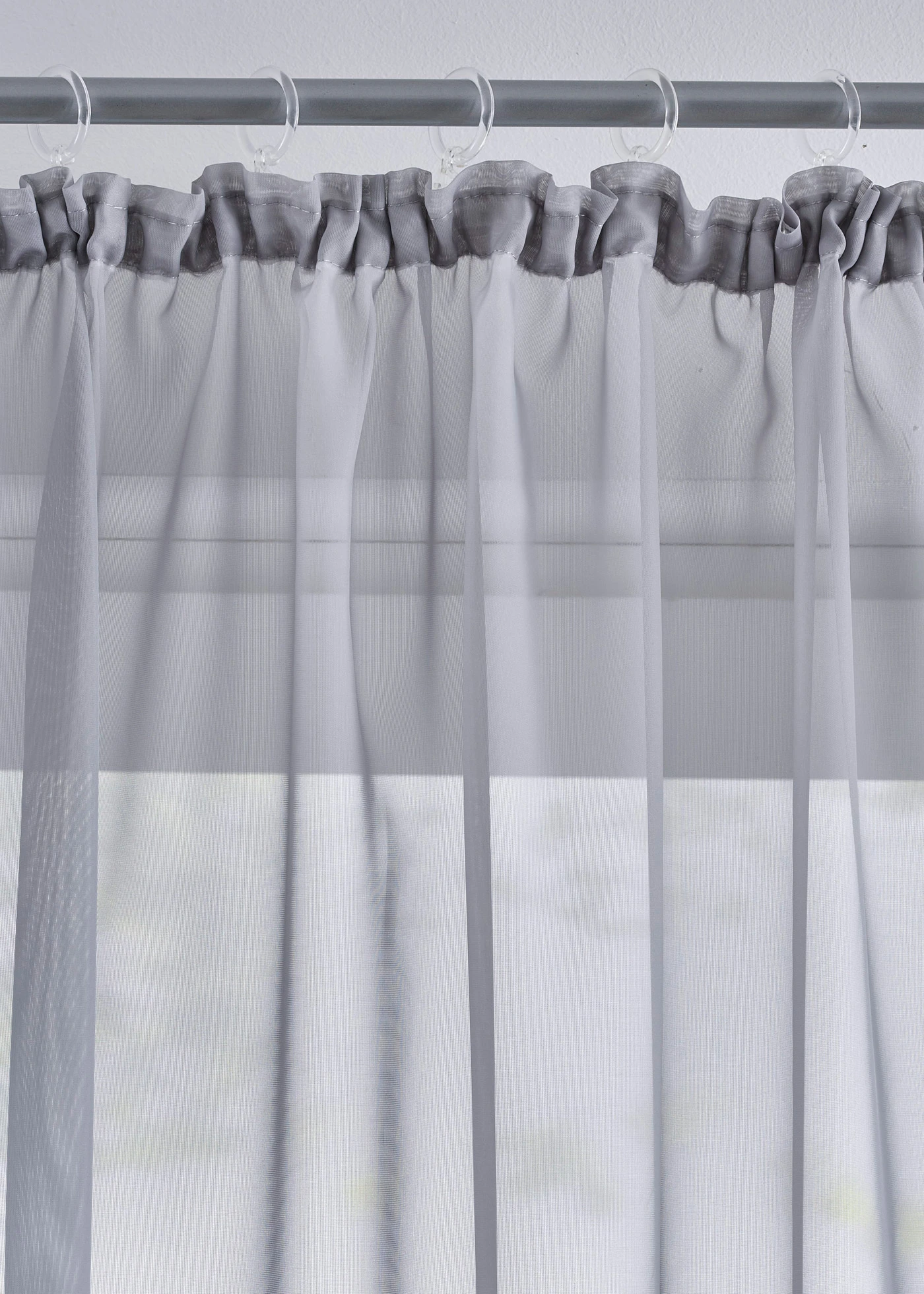 Gordijn van lichte voile (2 stuks) • zilvergrijs • bonprix online shop