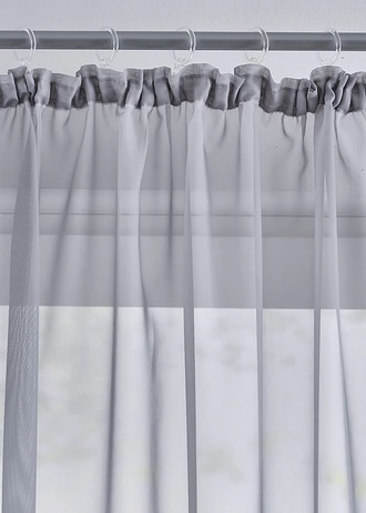 Záclona z lehkého voálu (2 ks v balení) • stříbrná • bonprix obchod