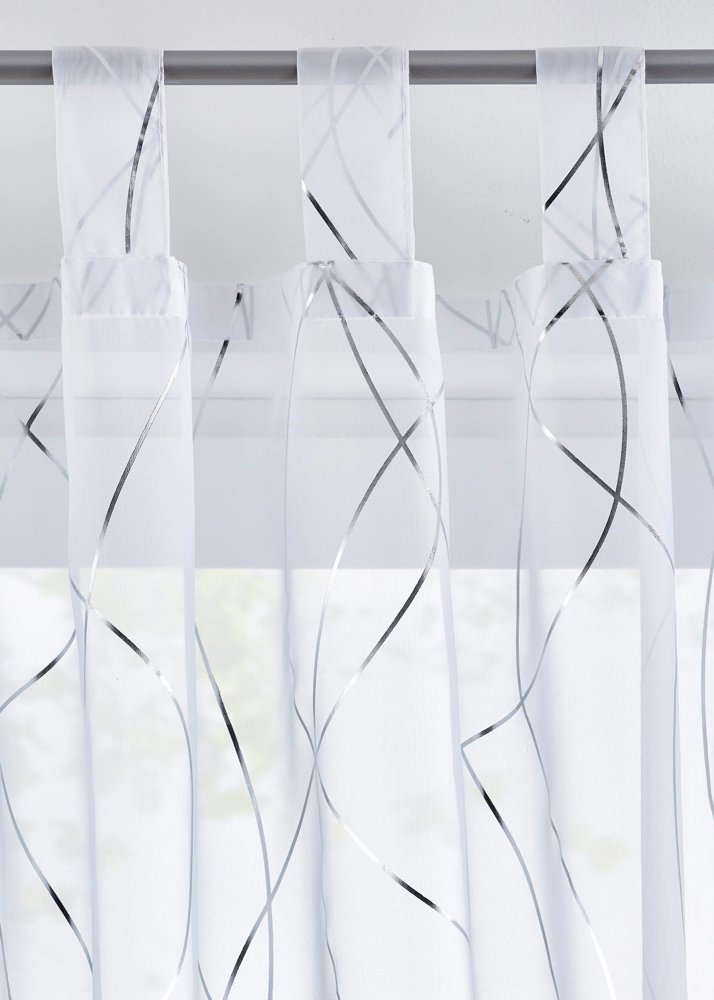 Voilage à imprimé brillant (1 pce) • blanc-argenté • Boutique bonprix