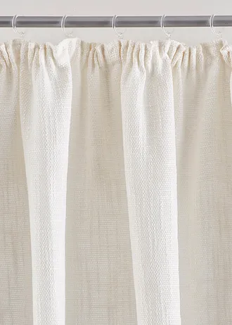 Neprůhledný závěs se strukturou (1 ks), barva: vanilkově žlutá melír