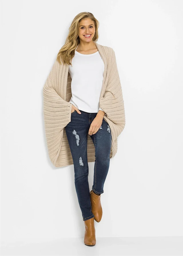 Poncho en fine maille