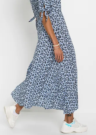 Robe midi • bleu perle fleurs • Boutique bonprix
