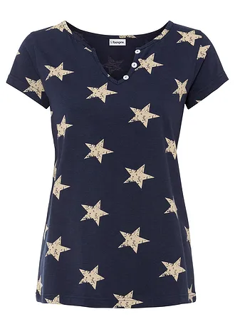 Triko s natištěnými hvězdami, z čisté bavlny