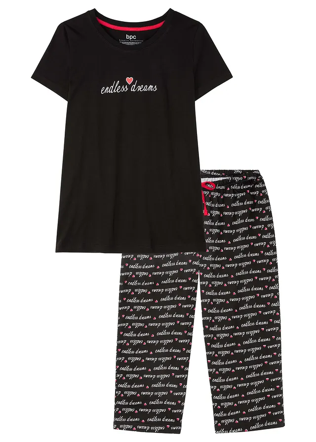 Pijama capri 100% din bumbac