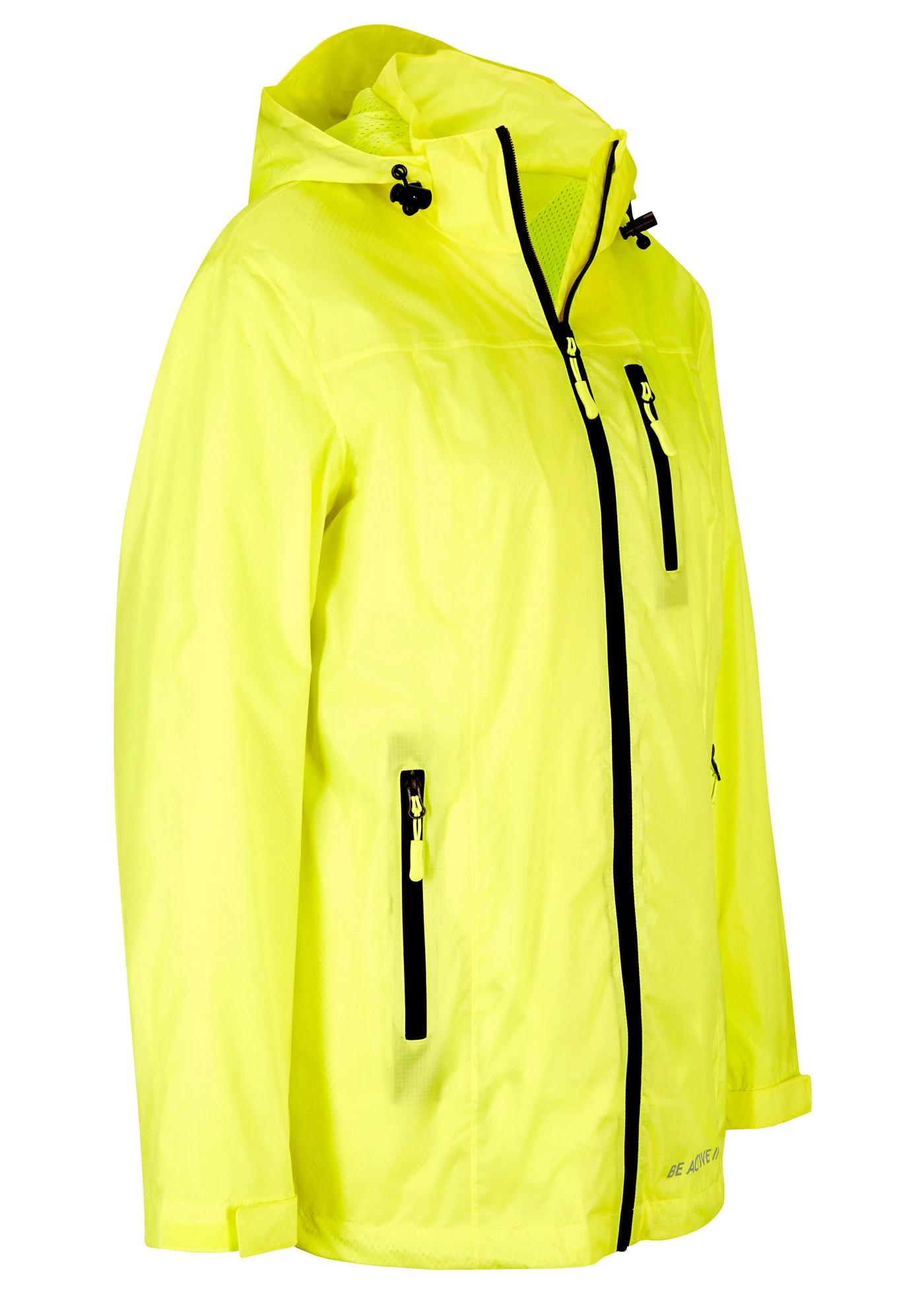 Kurtka funkcjonalna z odblaskowymi elementami, hydrofobowa • neonowy żółty • sklep bonprix