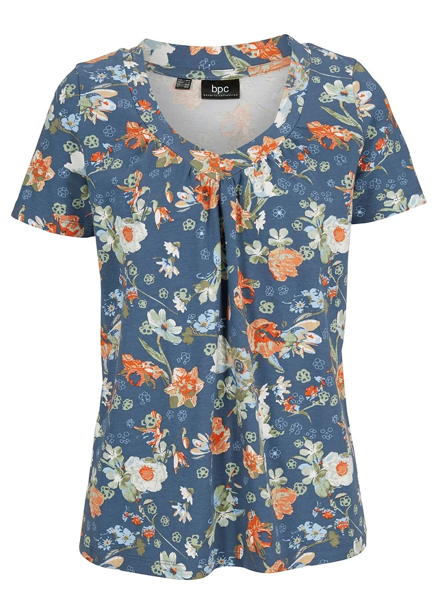 T-shirt en coton avec imprimé, manches courtes