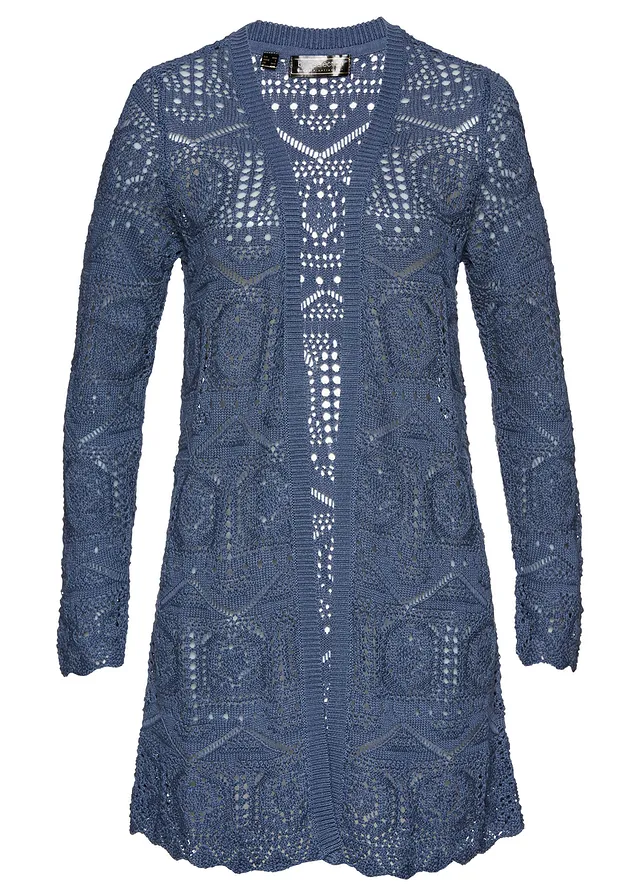 Jachetă lungă ajour