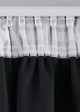 Rideau obscurcissant (1 pce), nombreuses tailles • noir • Boutique bonprix