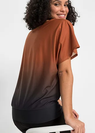Shirt met kleurverloop • kastanjebruin-zwart • bonprix online shop