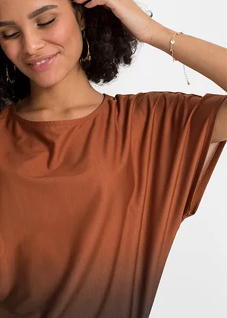 Shirt met kleurverloop • kastanjebruin-zwart • bonprix online shop