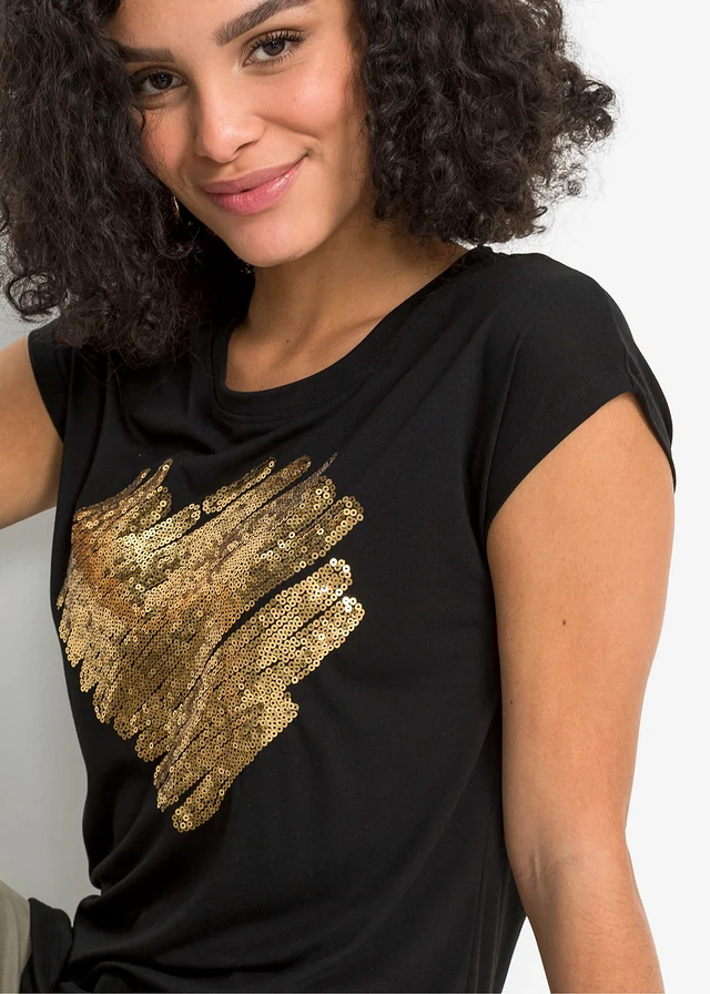 Shirt in een zachte viscosemix • zwart met print • product-page.page-title-suffix