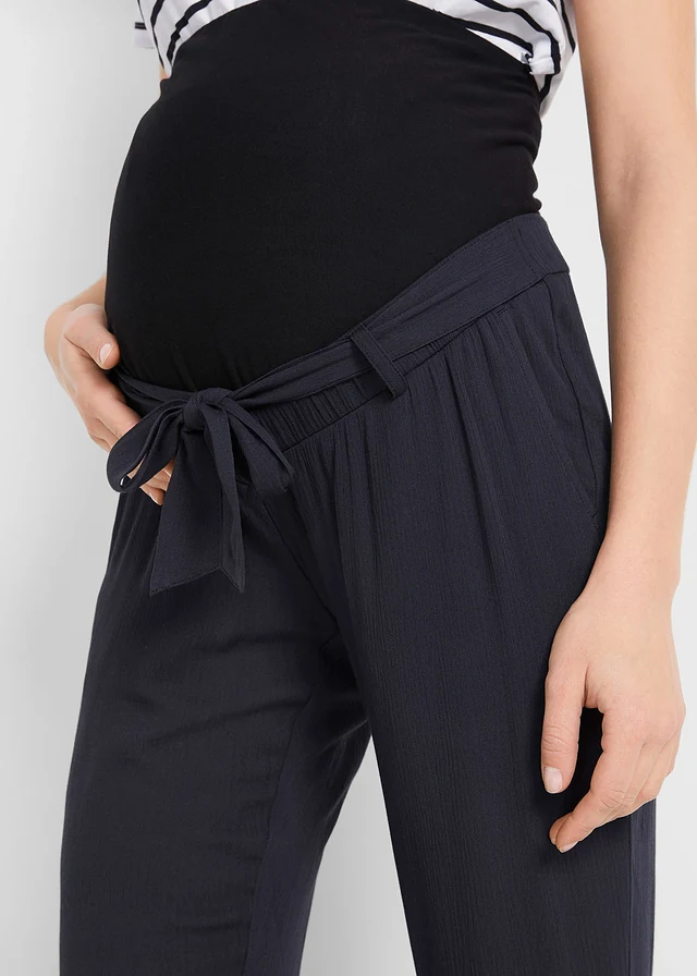 Pantalon de grossesse en viscose légère, loose • noir • product-page.page-title-suffix