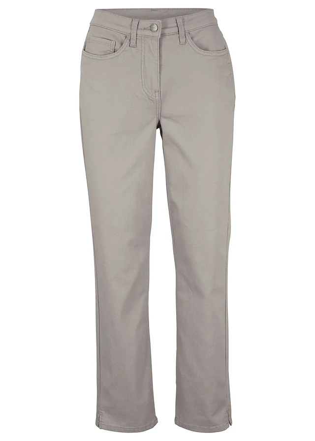 Stretch broek met rechte pijpen, mid waist