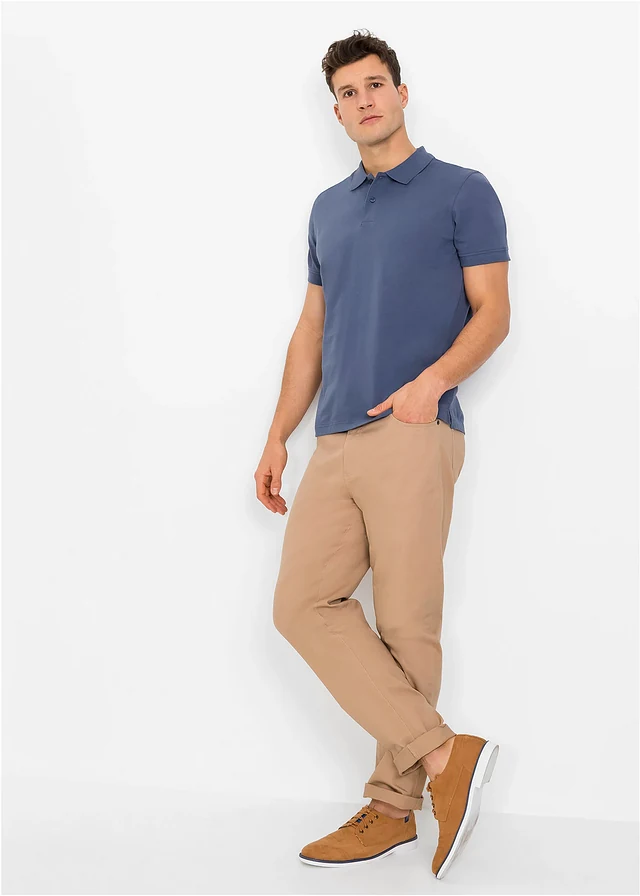 Piqué poloshirt van biologisch katoen