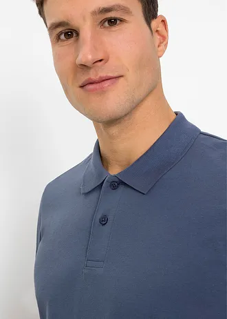 Poloshirt van piqué van biologisch katoen • indigo • bonprix online shop