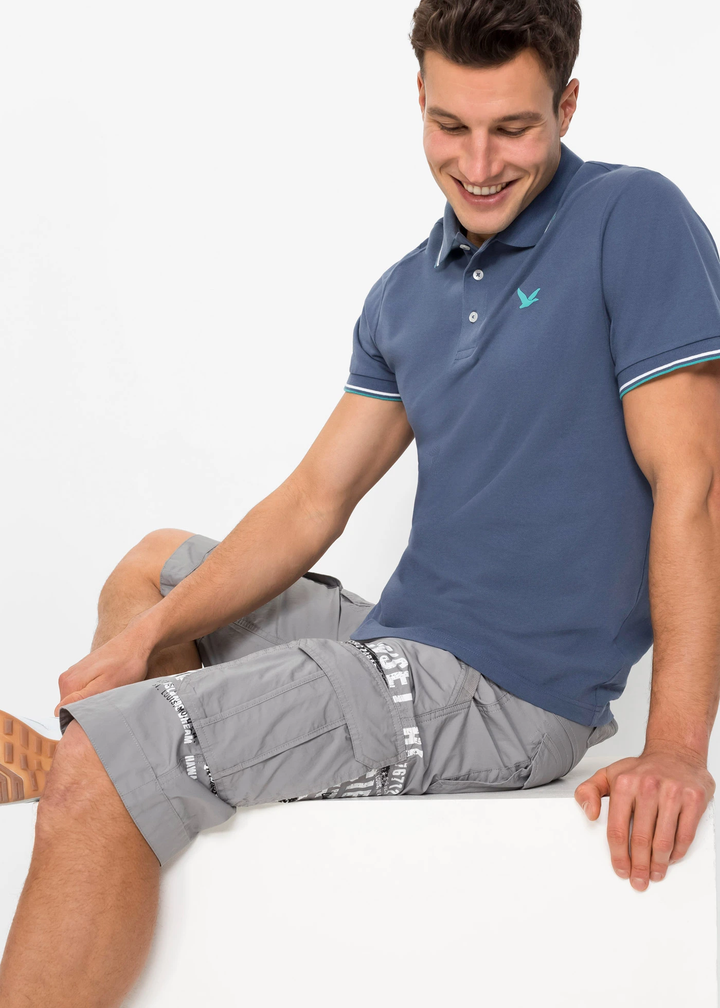 Piké pólóing tiszta bio-pamutból • kék • bonprix áruház