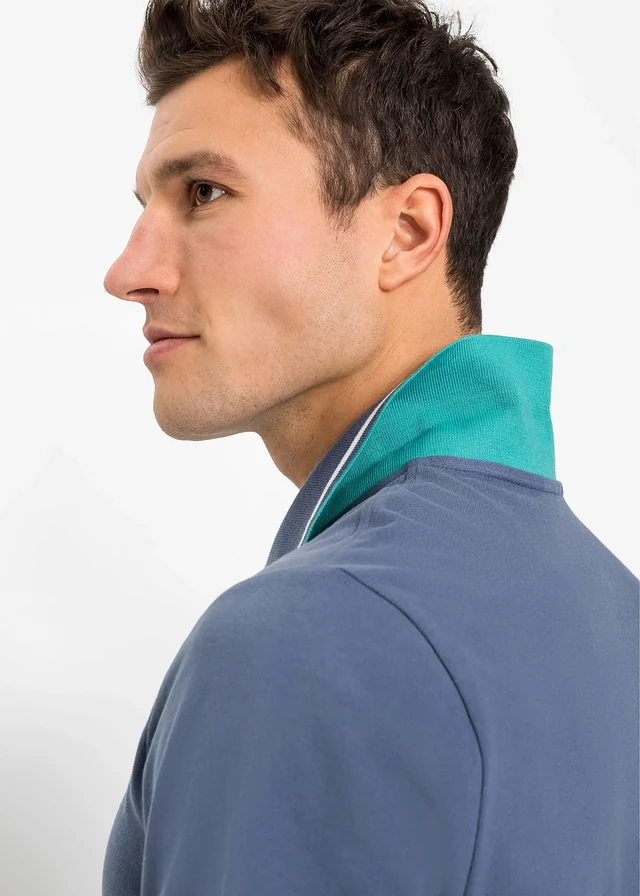 Piqué poloshirt van biologisch katoen • indigo • product-page.page-title-suffix
