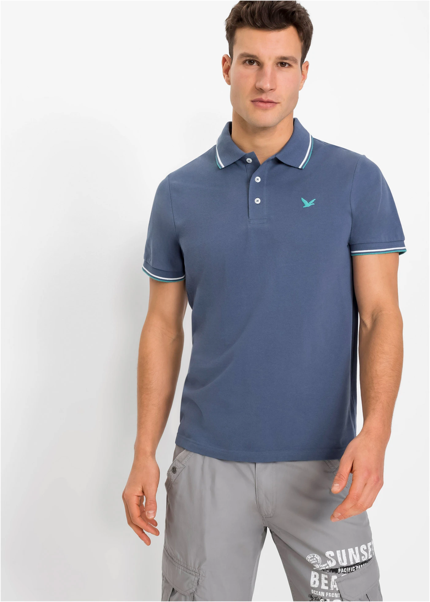 Piqué poloshirt van puur katoen • indigo • bonprix online shop