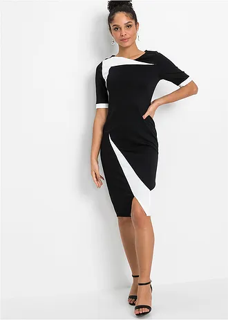 Kokerjurk, Kleur: zwart/wit