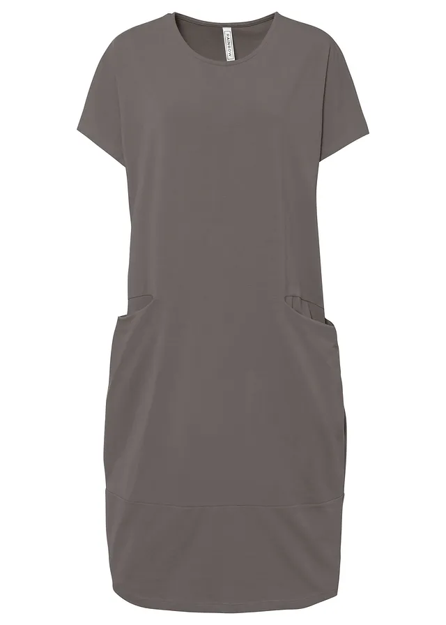 Rochie din jerse cu buzunare