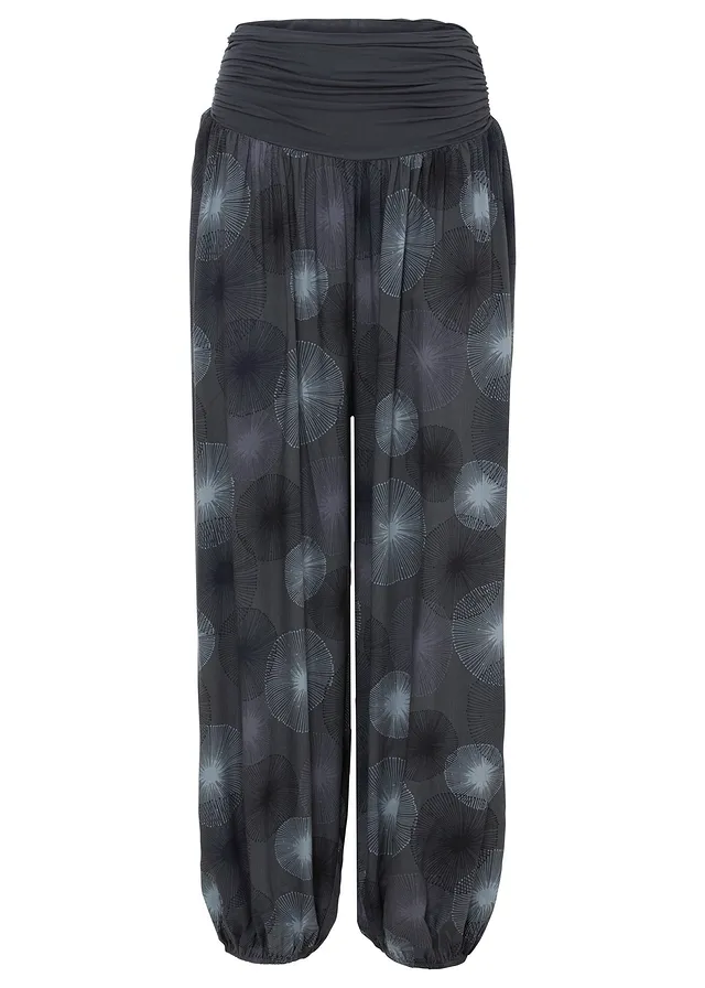 Pantaloni cu talie elastică din viscoză moale