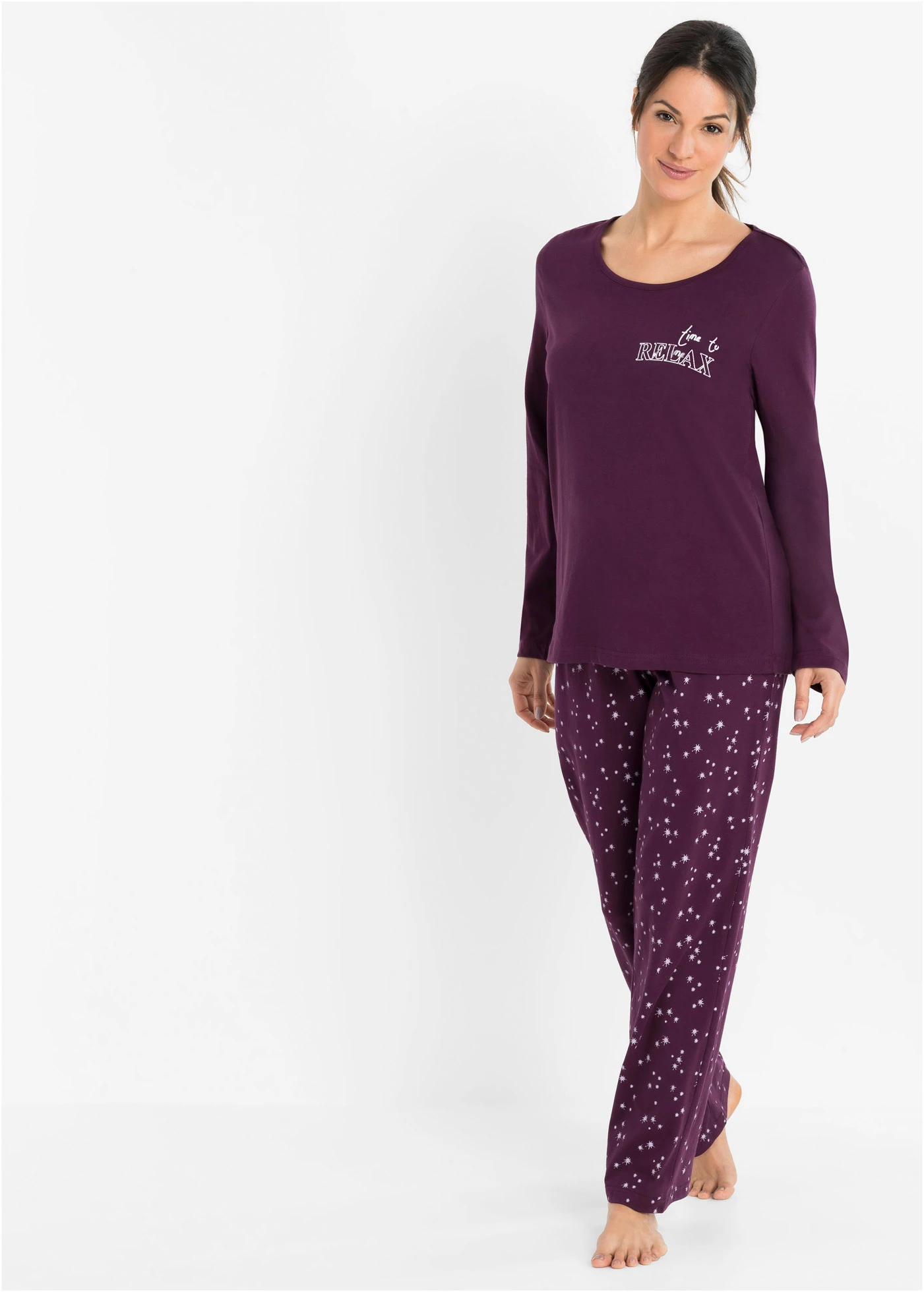 Pijama • mov imprimat • magazin bonprix