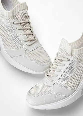 Pantofi sport Mustang cu talpă ortopedică • bej • magazin bonprix