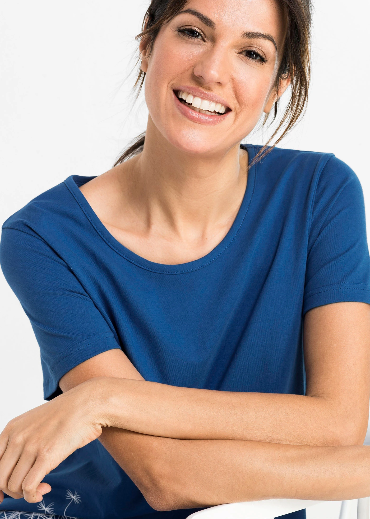 Noční košile z organické bavlny • polární modrá s potiskem • bonprix obchod