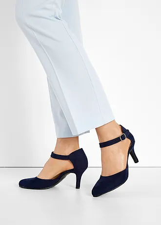 Strappy pumps met een smalle hak • donkerblauw • bonprix online shop