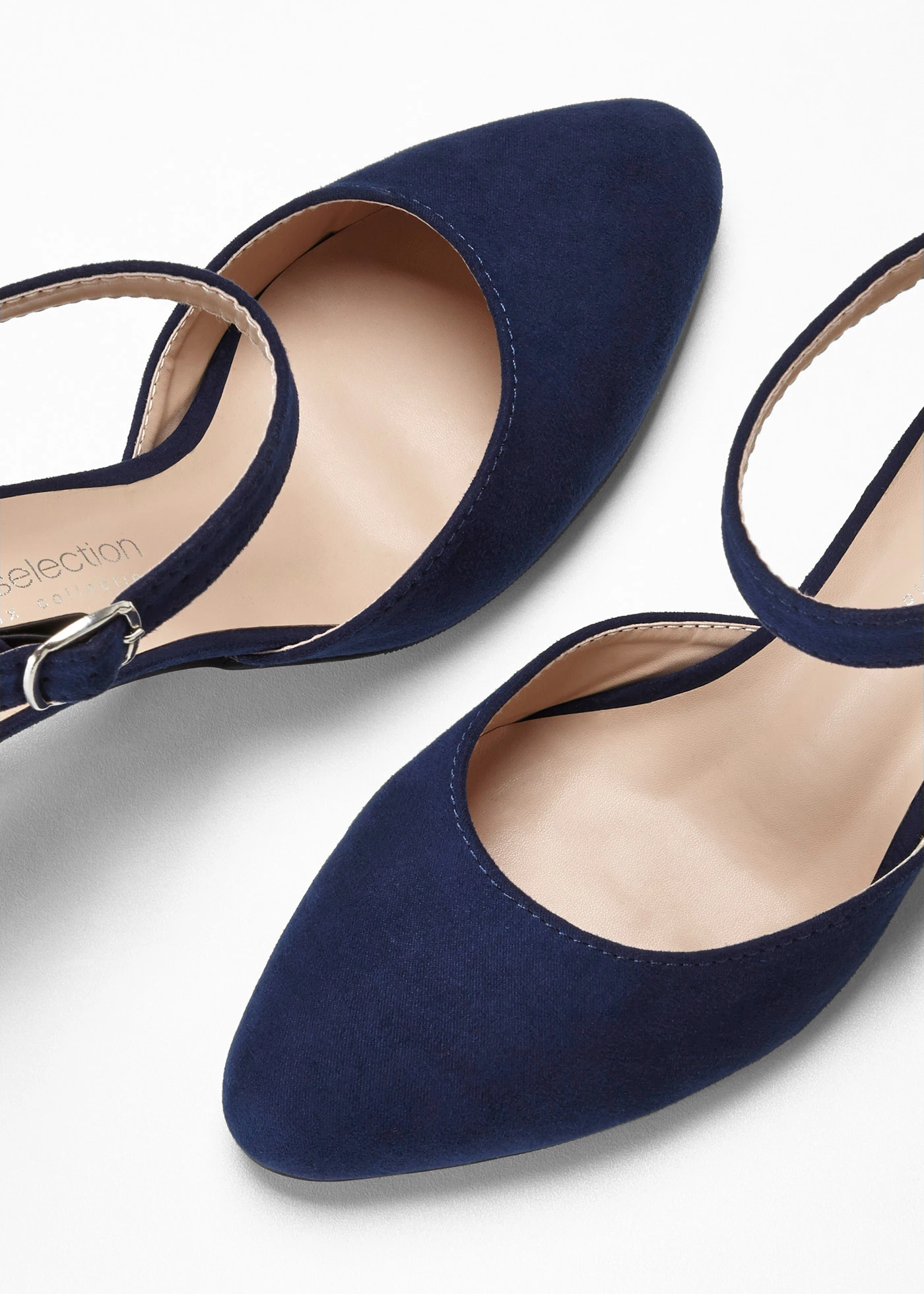 Pantofi cu baretă pe gleznă și toc mic • bleumarin • magazin bonprix