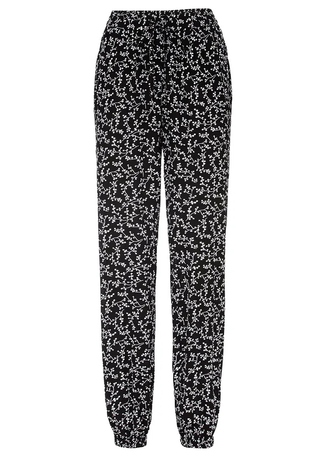 Nohavice bez zapínania z čistej viskózy