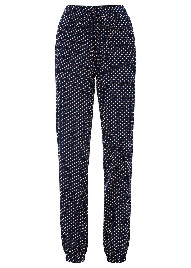 Pantalon 100% viscose, taille élastiquée