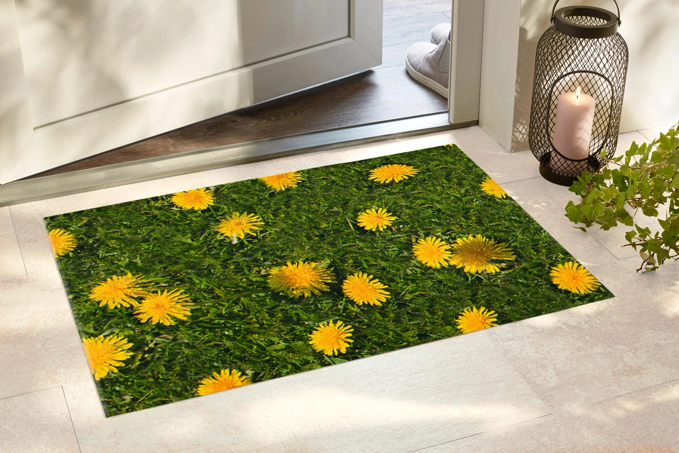 Deurmat met paardenbloemen • multicolour • bonprix online shop