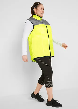 Legginsy sportowe z kieszonką, długość 3/4, kolor: czarny z graficznym nadrukiem