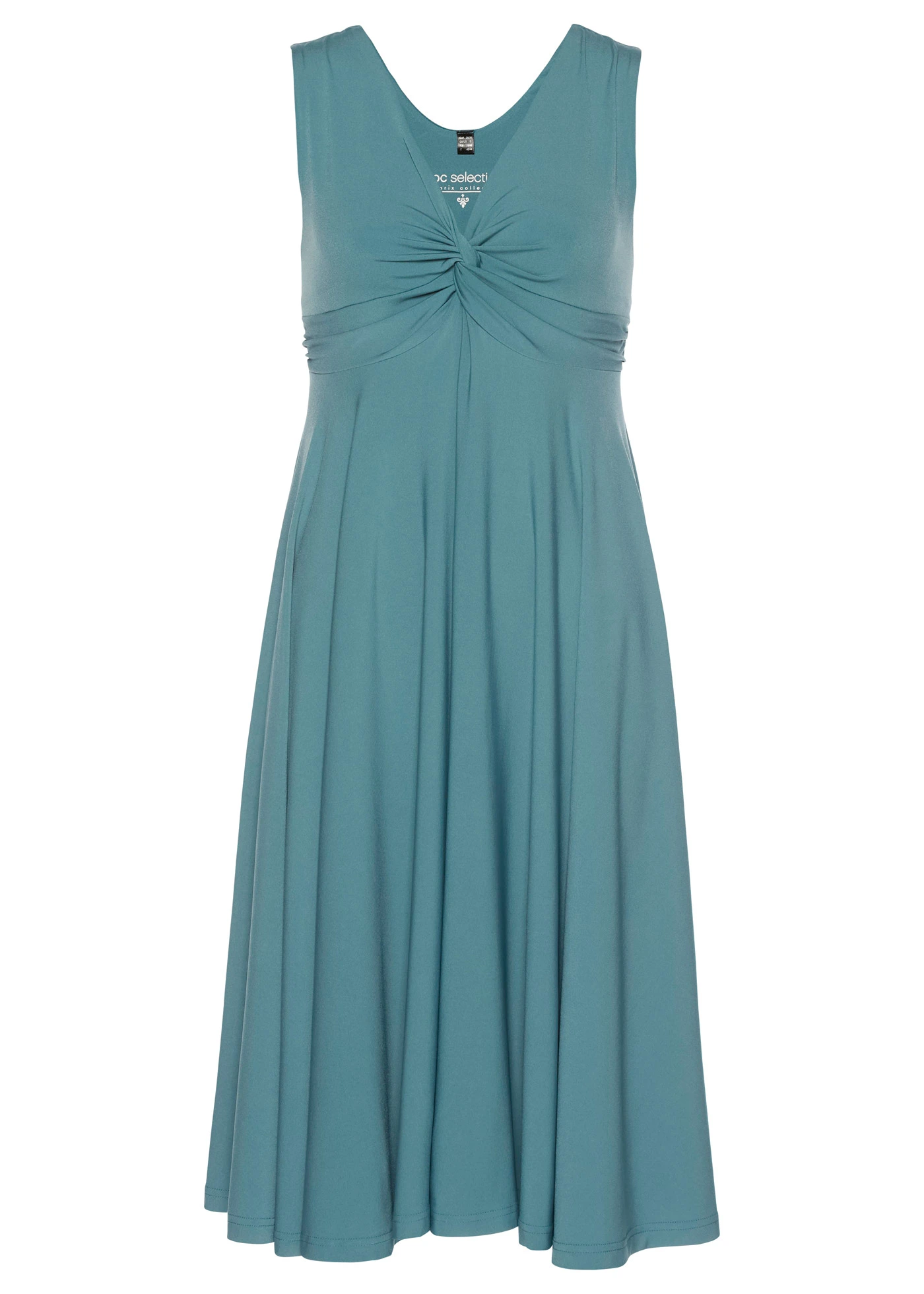 Robe en jersey avec décolleté en V • cobalt turquoise mat • Boutique bonprix