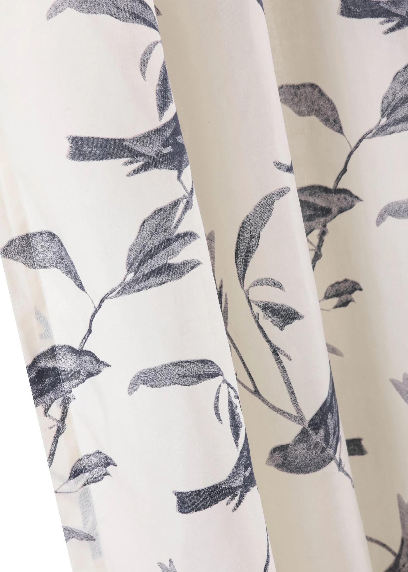 Draperie opacă cu bumbac (1buc.) • crem / gri închis • magazin bonprix
