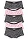 Lot de 5 culottes en coton doux et extensible, Couleur: gris ardoise+rose clair