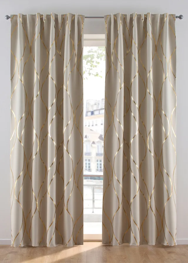 Draperie opac[, cu print lucios (1 buc.)