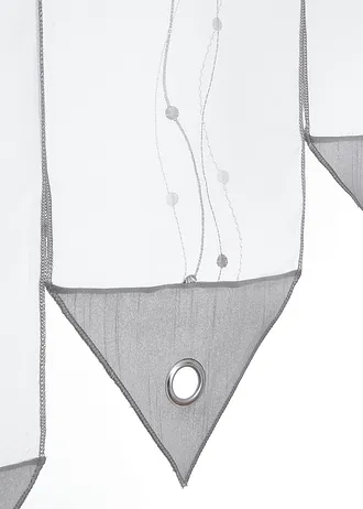 Vitrážková záclona s výšivkou (1 ks v balení) • bílo-šedá • bonprix obchod