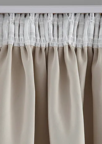 Zastiňující závěs s lesklým potiskem (1 ks v balení) • krémovo-zlatá • bonprix obchod