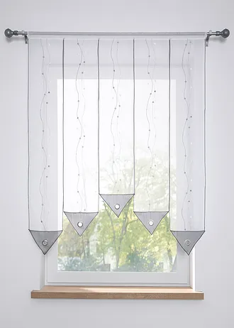 Vitrážková záclona s výšivkou (1 ks v balení)