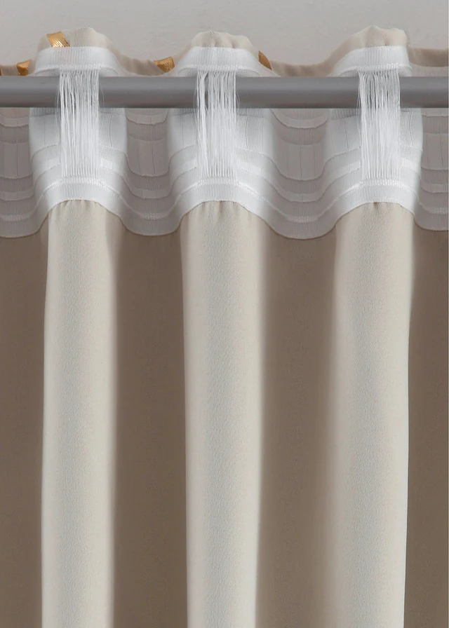 Rideau obscurcissant à imprimé brillant (1 pce) • crème/doré • product-page.page-title-suffix