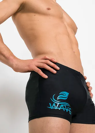 Boxer de natation à séchage rapide • noir imprimé • Boutique bonprix