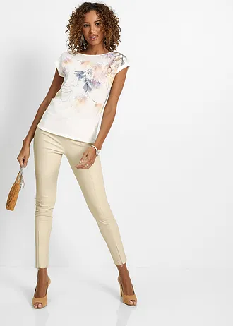Blouse met bloemenprint • wolwit gebloemd • bonprix online shop