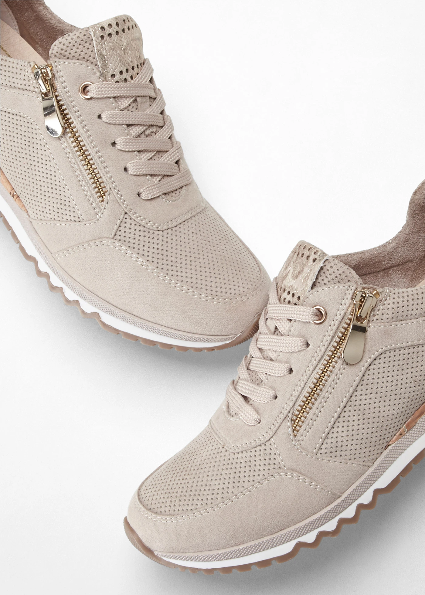 Tenisky značky Marco Tozzi, se zipem • béžová • bonprix obchod